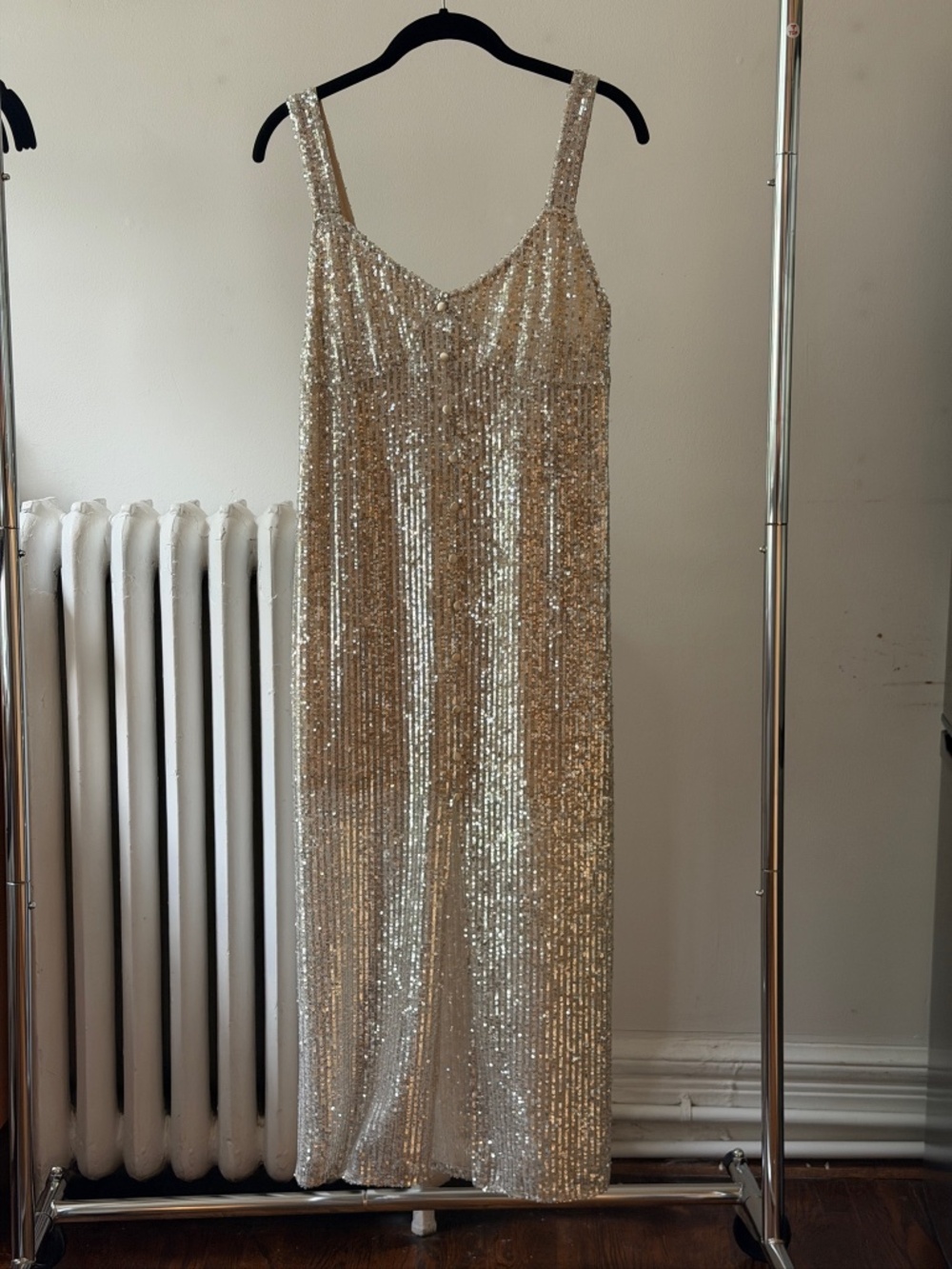 Zara Champagne Sequin Dress - Picture 4 of 5
